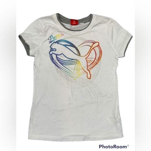 Puma Sparkly Rainbow Puma T Shirt - Picture 1 of 5